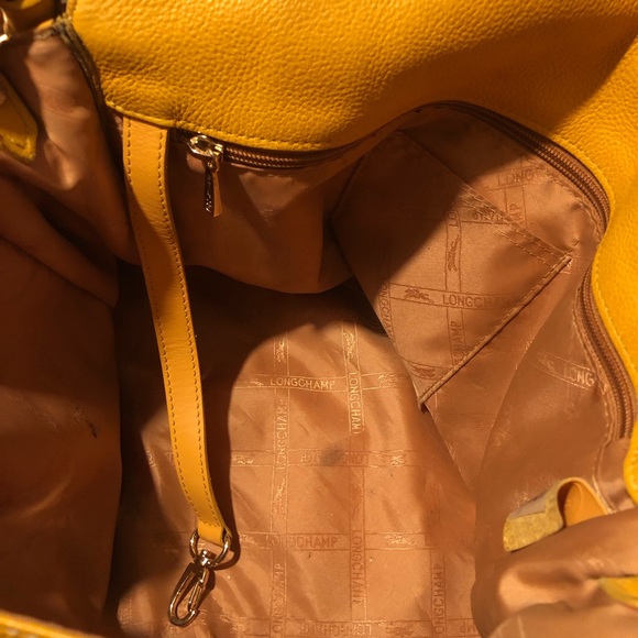 Longchamp Yellow Leather Satchel - Picture 7 of 7